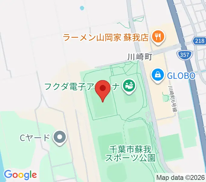 フクダ電子フィールドの地図