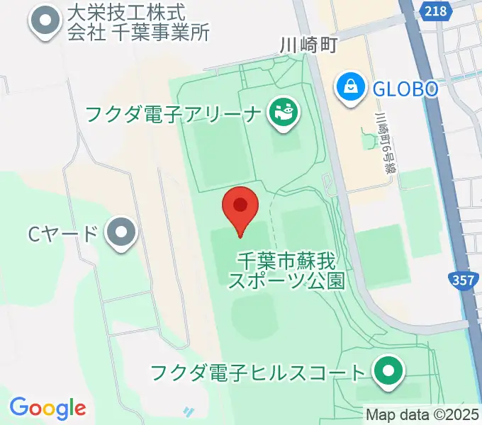 フクダ電子グラウンドの地図