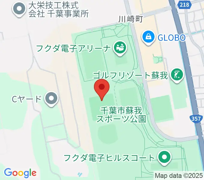 フクダ電子グラウンドの地図