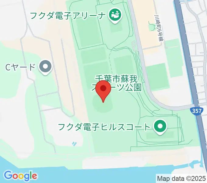フクダ電子スタジアムの地図
