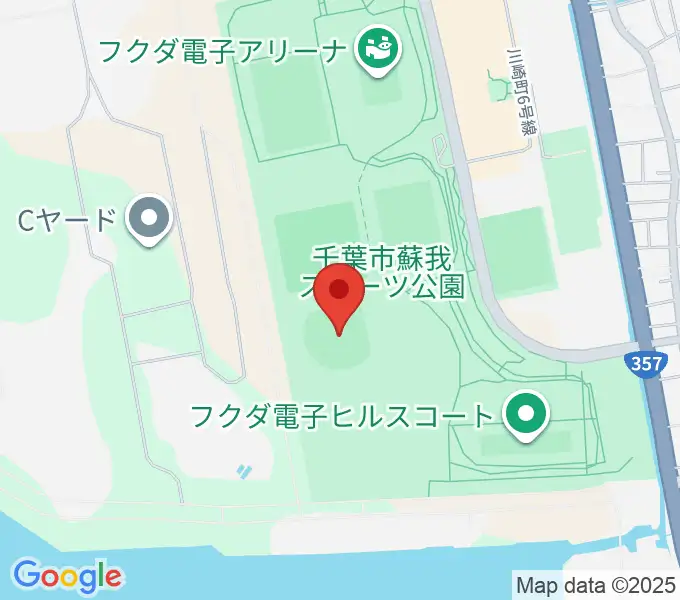 フクダ電子スタジアムの地図