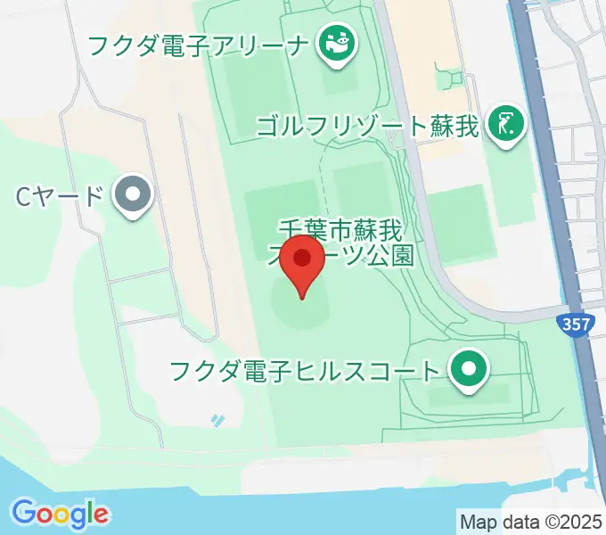 フクダ電子スタジアムの地図