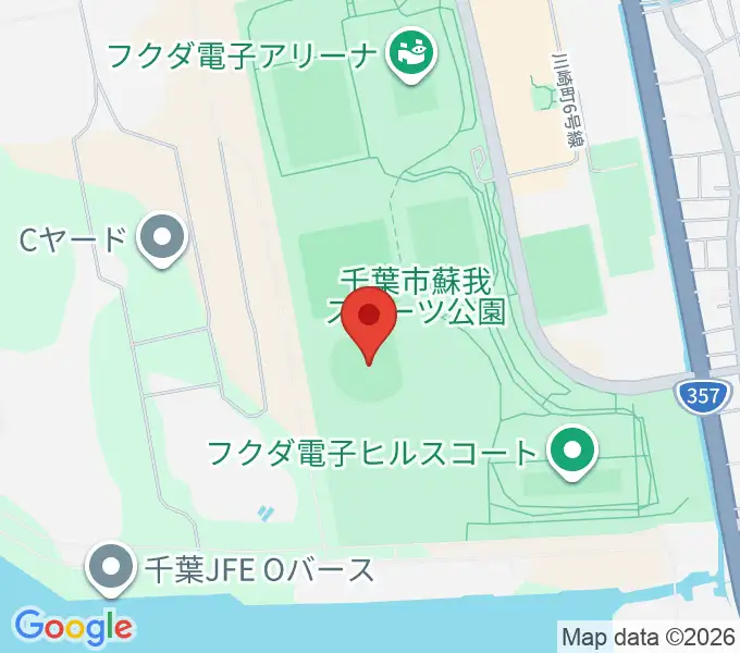 フクダ電子スタジアムの地図