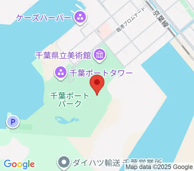 千葉ポートーパーク野外ステージの地図