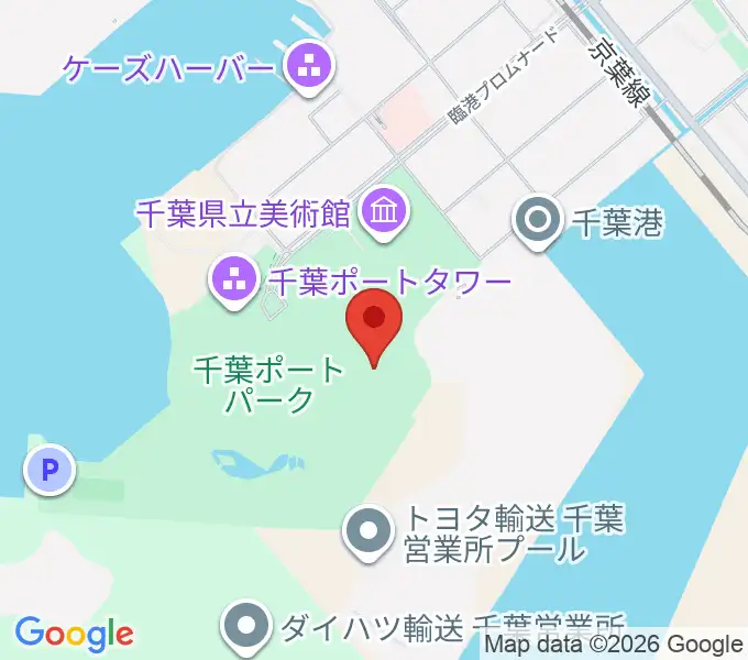 千葉ポートーパーク野外ステージの地図