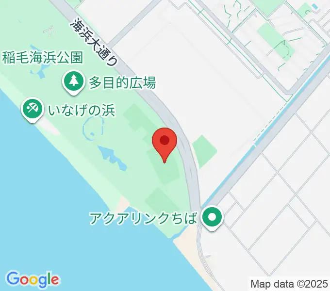 稲毛海浜公園野球場の地図
