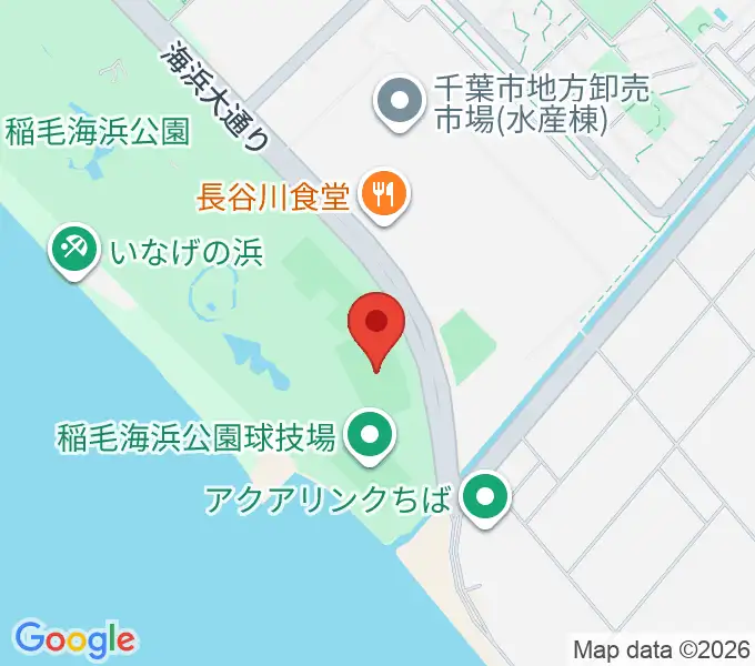 稲毛海浜公園野球場の地図