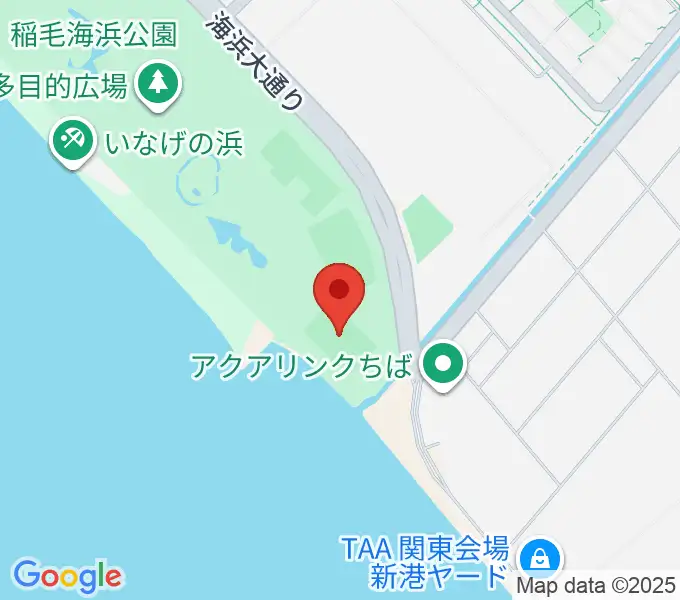 稲毛海浜公園球技場の地図