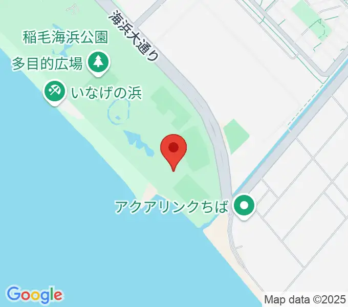 稲毛海浜公園屋内運動場の地図