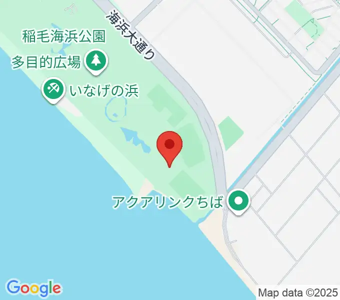 稲毛海浜公園屋内運動場の地図