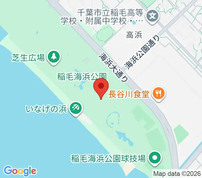 稲毛海浜公園多目的広場の地図