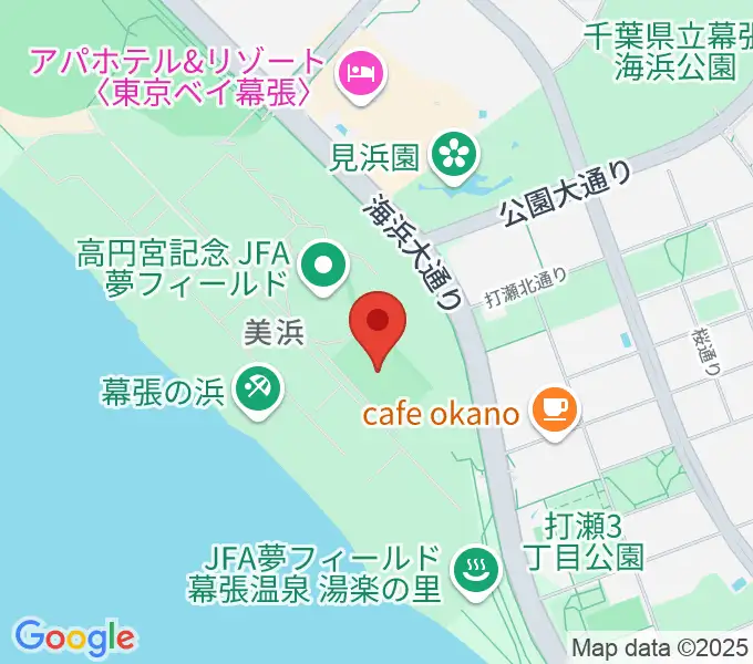 JFA夢フィールドBピッチの地図