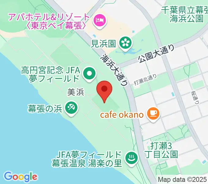 JFA夢フィールドBピッチの地図