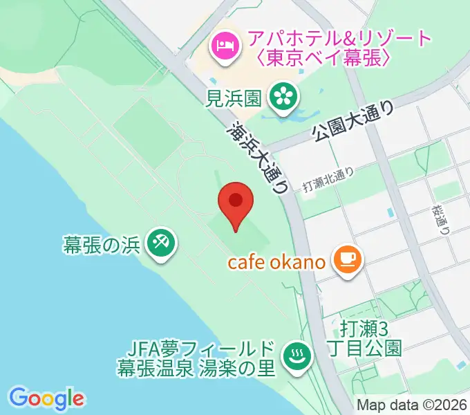 JFA夢フィールドBピッチの地図