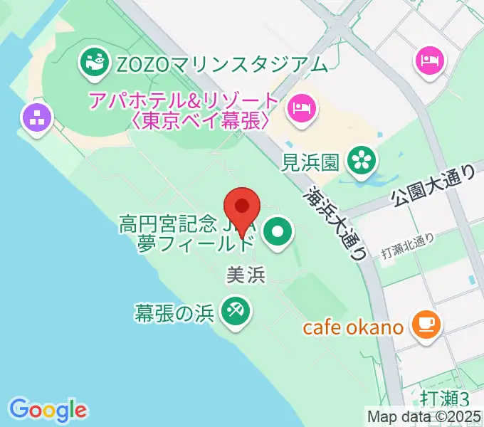 JFA夢フィールド ビーチサッカーピッチの地図