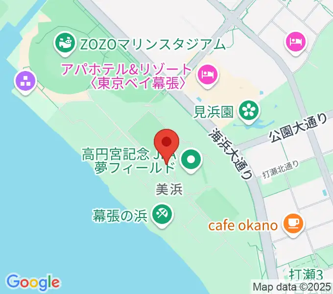 JFA夢フィールド ビーチサッカーピッチの地図