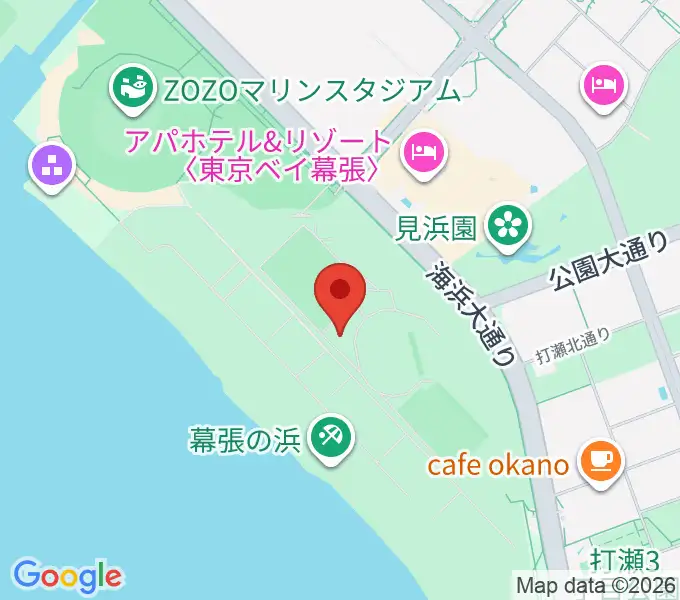 JFA夢フィールド ビーチサッカーピッチの地図