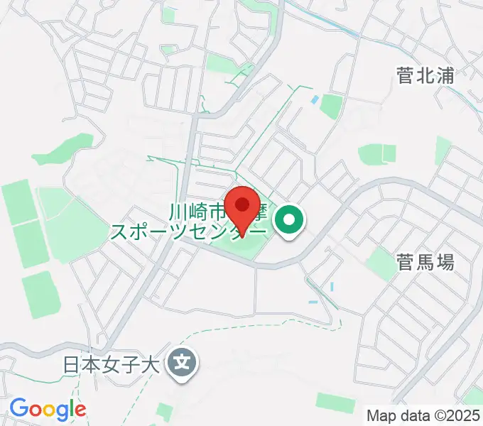 川崎市多摩スポーツセンター野球場の地図