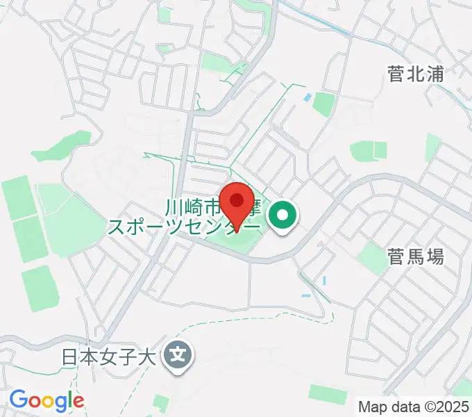 川崎市多摩スポーツセンター野球場の地図