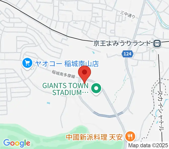 ジャイアンツタウンサブグラウンドの地図