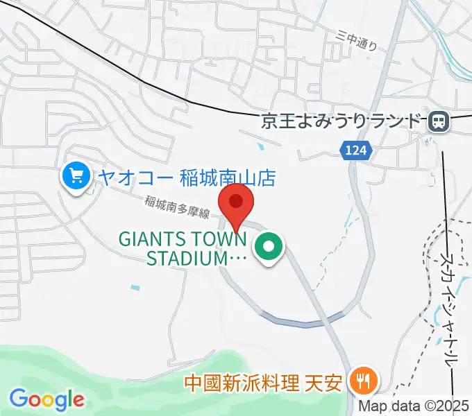 ジャイアンツタウンサブグラウンドの地図