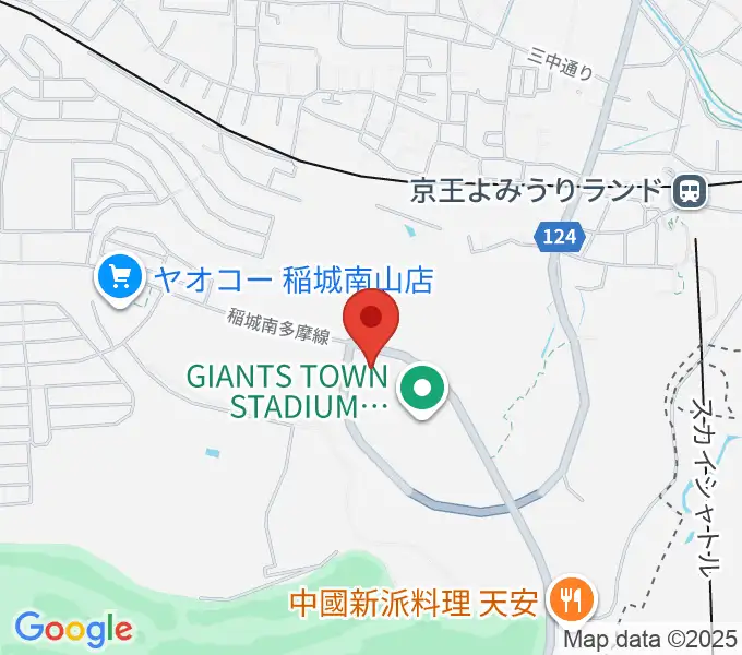 ジャイアンツタウンサブグラウンドの地図