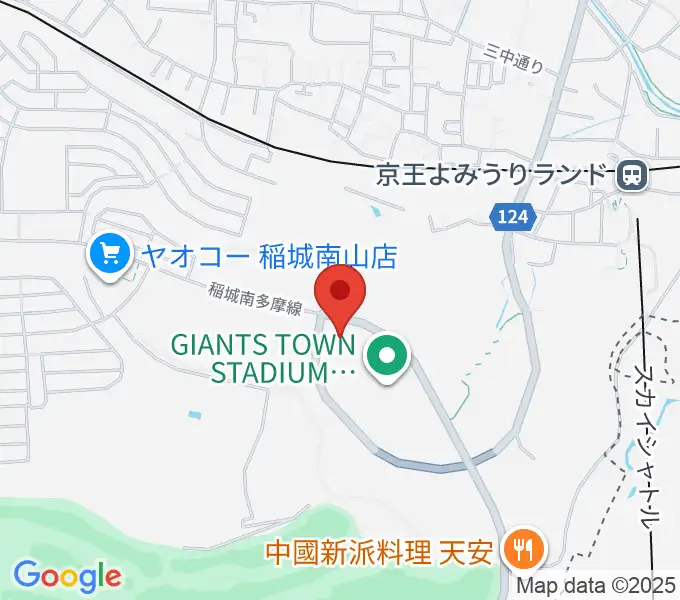 ジャイアンツタウンサブグラウンドの地図