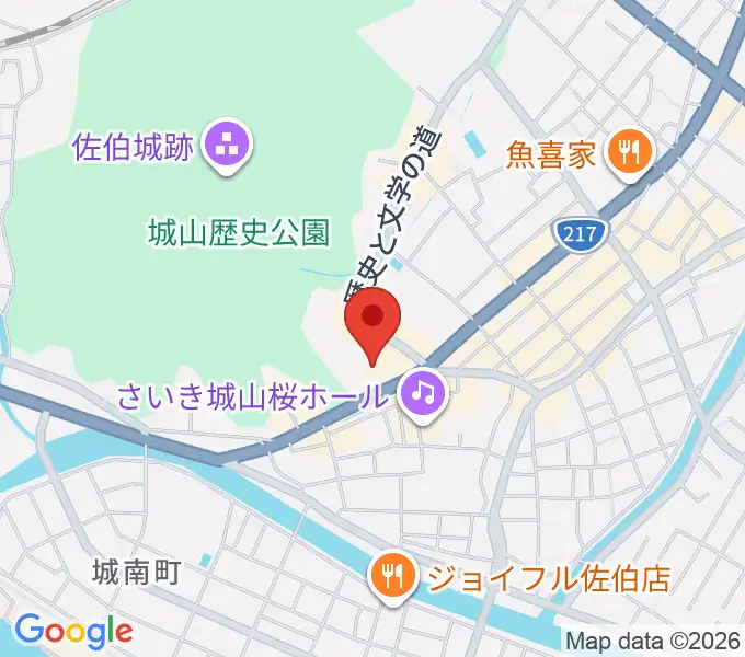 佐伯市歴史資料館の地図