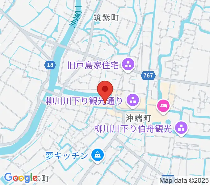 北原白秋生家・記念館の地図