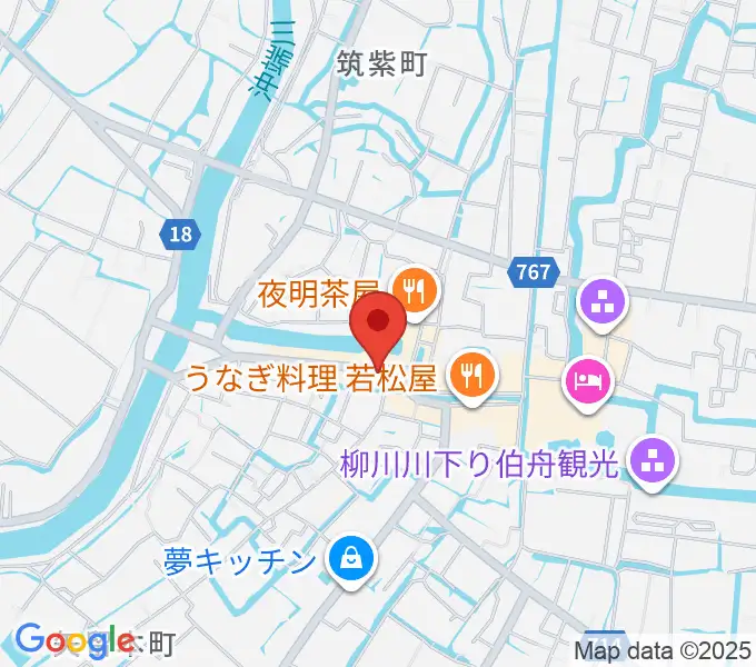 北原白秋生家・記念館の地図