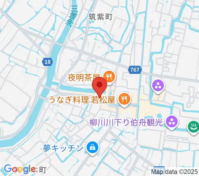 北原白秋生家・記念館の地図