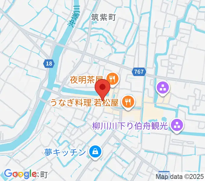 北原白秋生家・記念館の地図