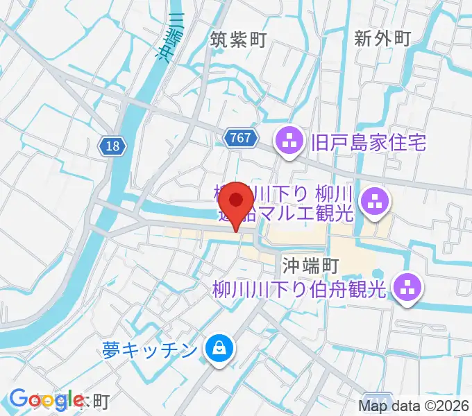 北原白秋生家・記念館の地図