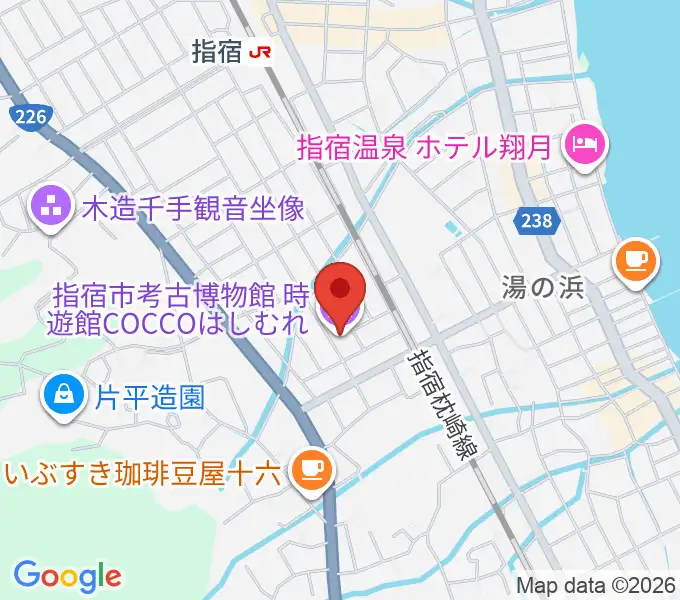 時遊館COCCOはしむれの地図