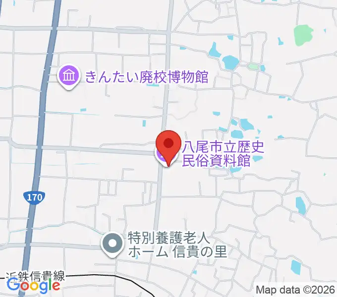 八尾市立歴史民俗資料館の地図