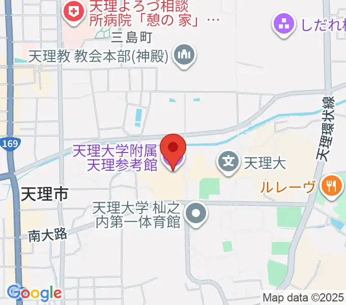 天理大学附属天理参考館の地図