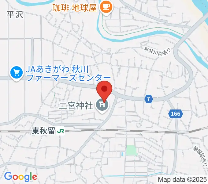 二宮考古館の地図
