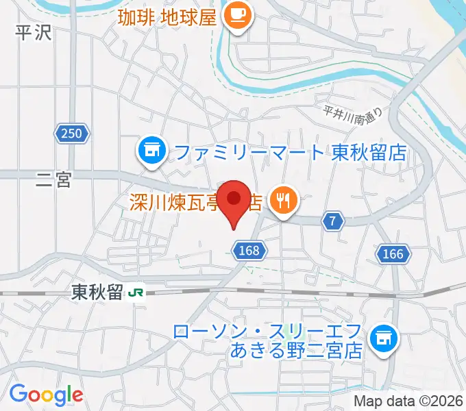 二宮考古館の地図