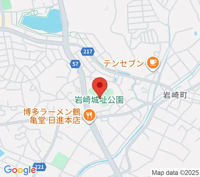 岩崎城歴史記念館の地図