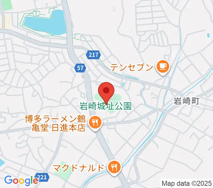 岩崎城歴史記念館の地図