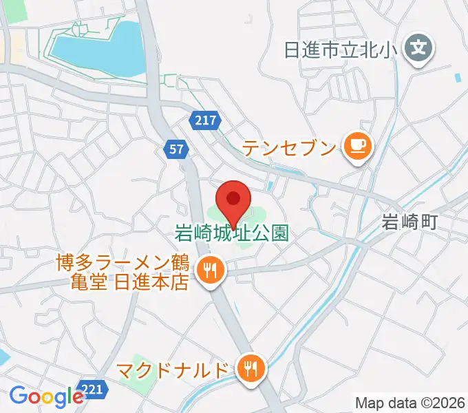 岩崎城歴史記念館の地図