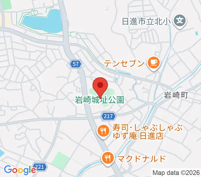 岩崎城歴史記念館の地図