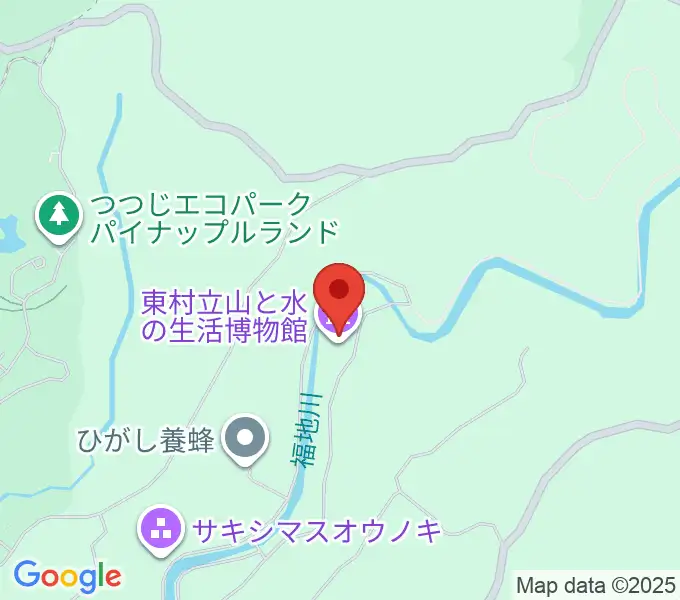 東村立山と水の生活博物館の地図