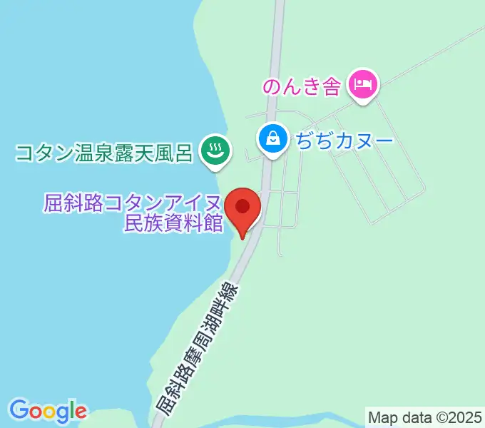 弟子屈町屈斜路コタンアイヌ民族資料館の地図