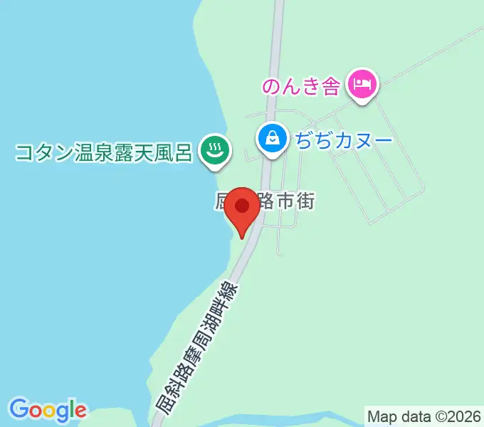 弟子屈町屈斜路コタンアイヌ民族資料館の地図
