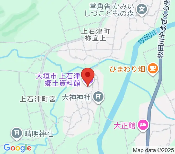 上石津郷土資料館の地図