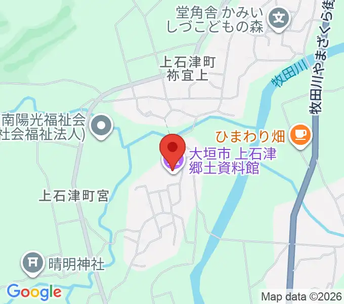 上石津郷土資料館の地図