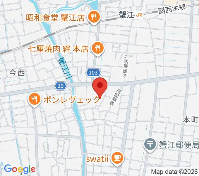 蟹江町歴史民俗資料館の地図