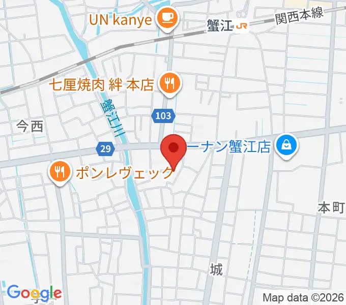 蟹江町歴史民俗資料館の地図