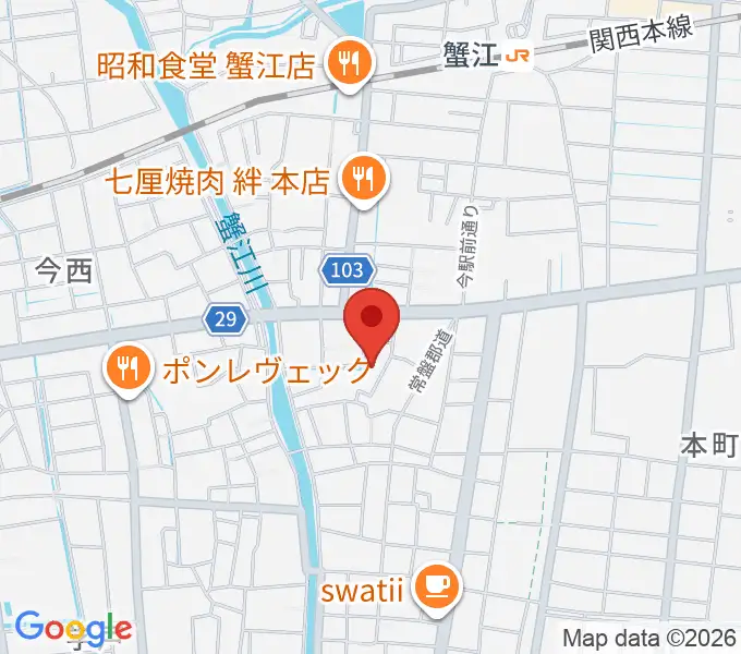 蟹江町歴史民俗資料館の地図